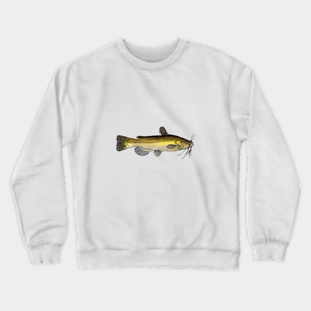 Yellow Bullhead Crewneck Sweatshirt by FishFolkArt